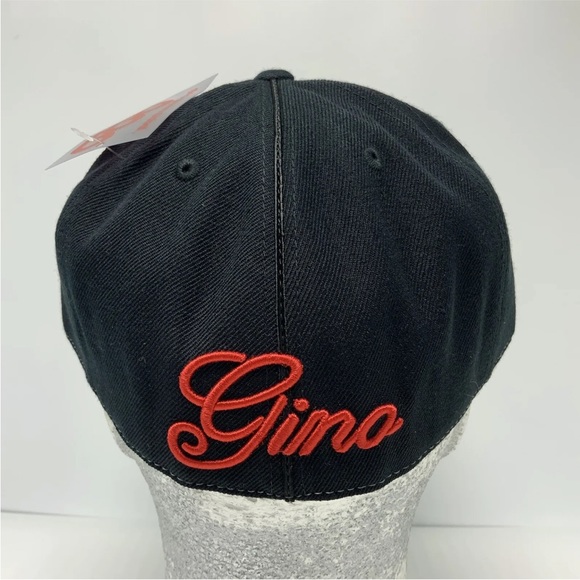 Gino Green Global Black Red White Studded 59FIFTY Hat - Picture 3 of 5